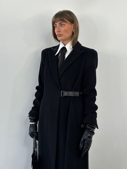 L.K. Bennett Pure Wool Minimal Wrap Coat - M