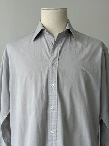 Yves Saint Laurent Pour Homme 2000s Cotton Logo Shirt - XL