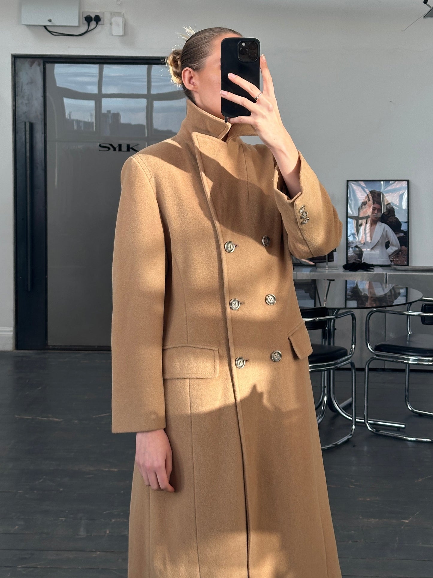 Marella 1990s Virgin Wool Double Breasted Coat - M