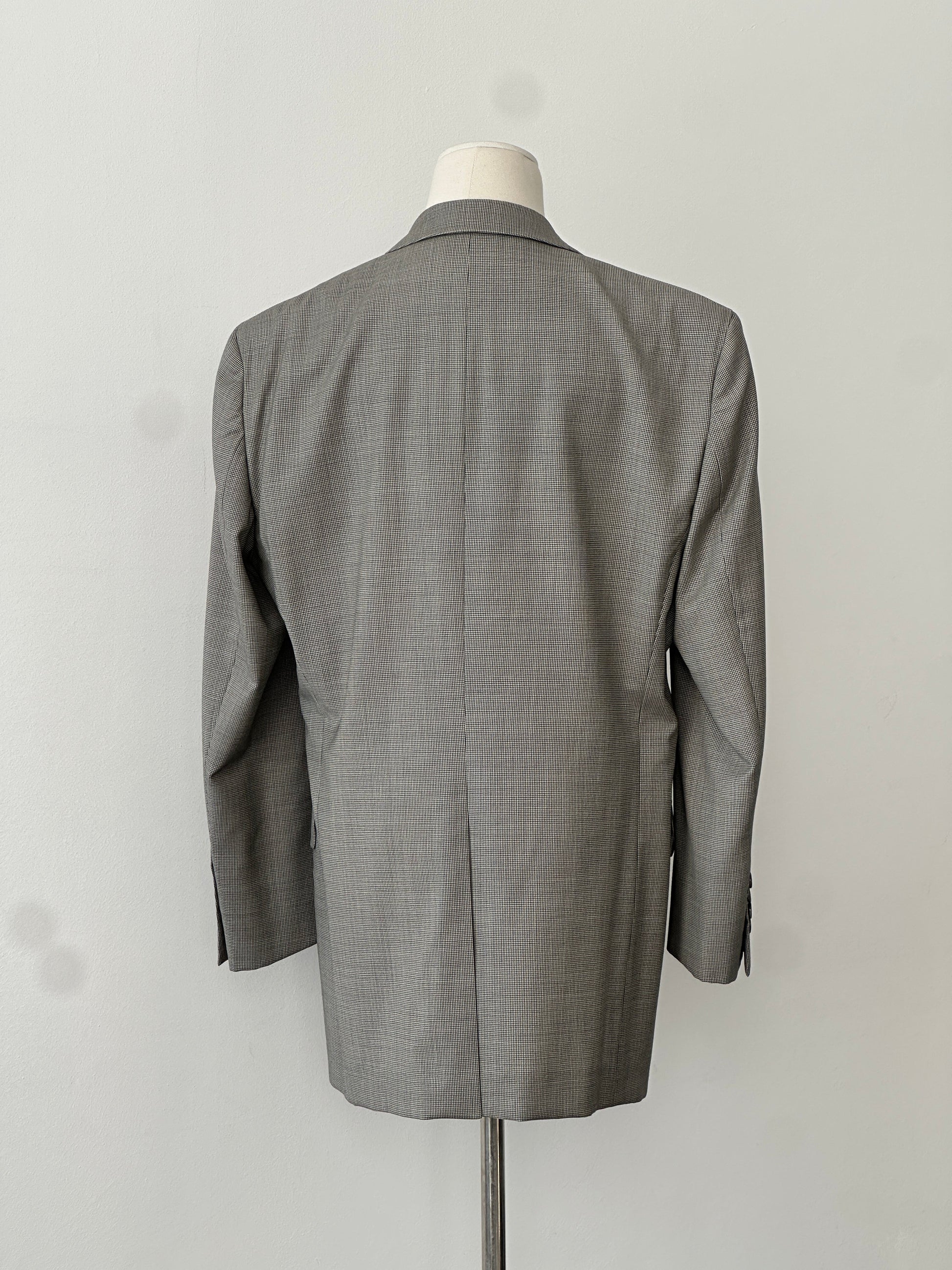 Loro Piana x Theory 2000s Pure Wool Micro Houndstooth Blazer - M