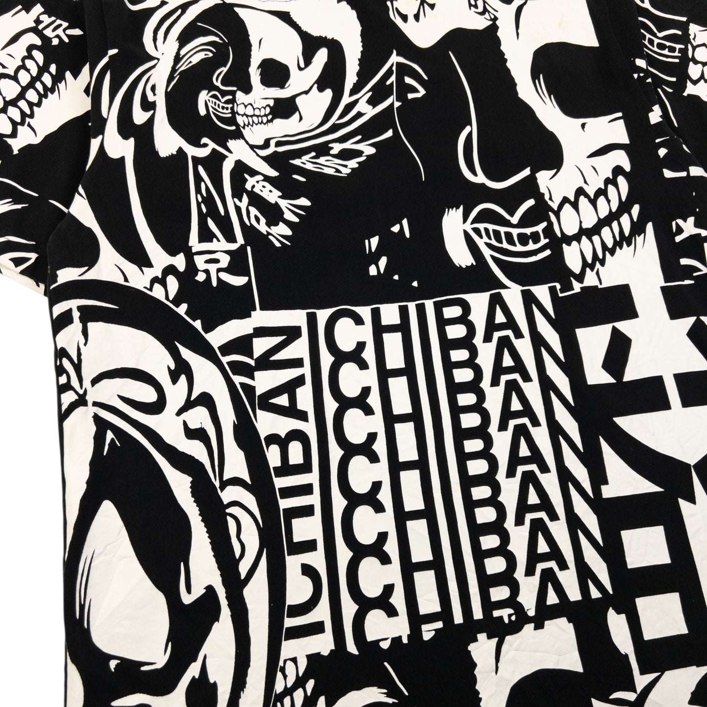Vintage 2000s Evisu Pattern T Shirt Size L | Large, Black
