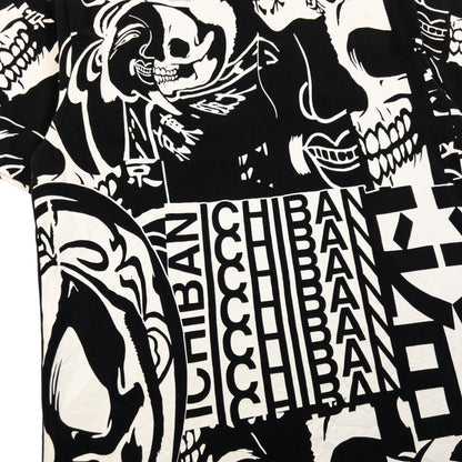 Vintage 2000s Evisu Pattern T Shirt Size L | Large, Black