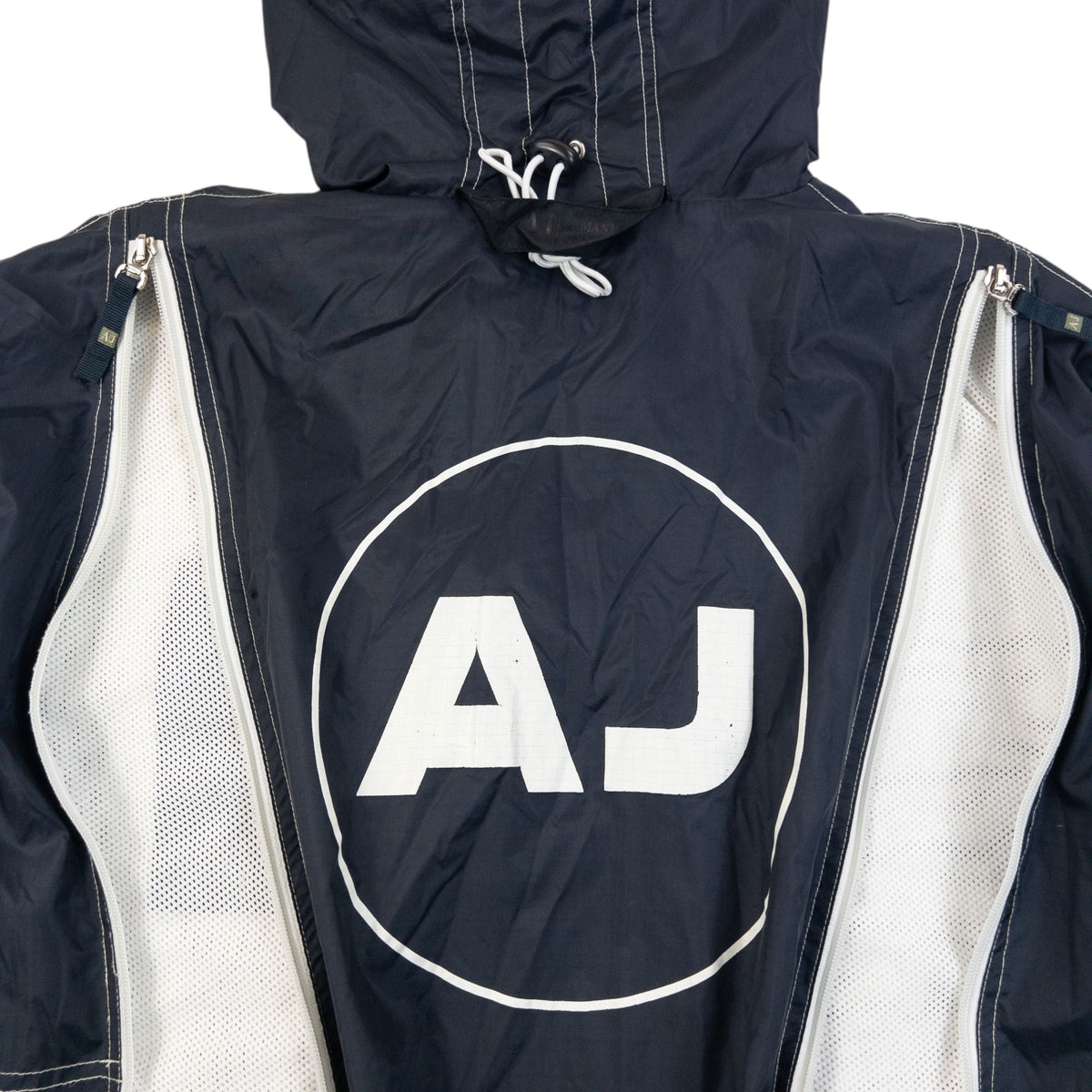 Vintage 2000s Armani Jeans Full Zip Ventilated Jacket | Small, Navy