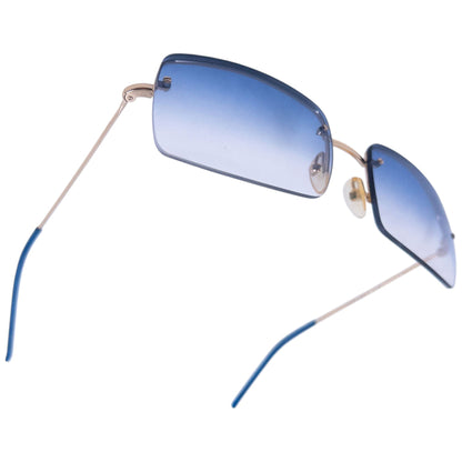 Vintage 2000s Gucci Rimless Sunglasses | O/S, Blue