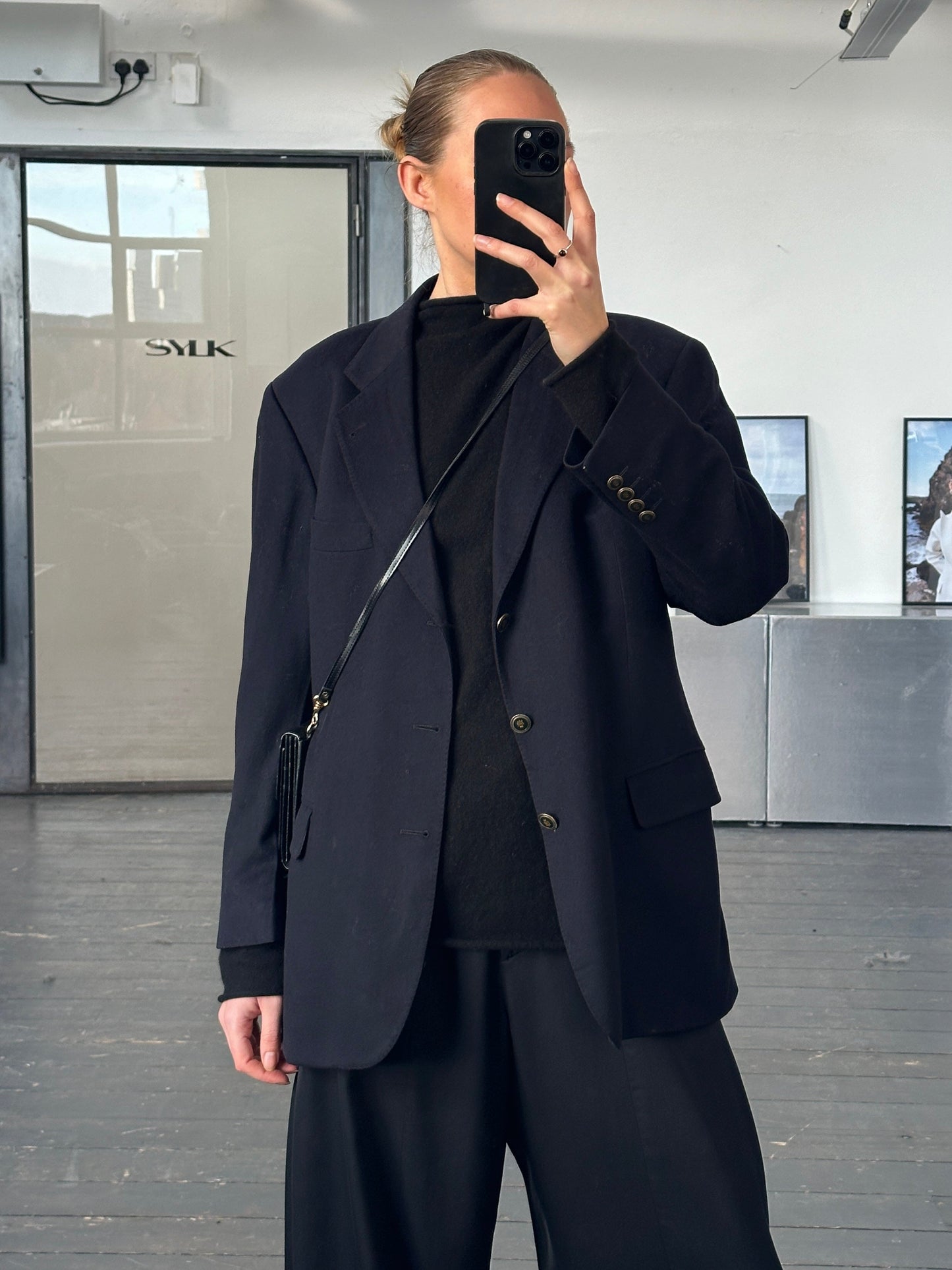 Vintage 1990s Pure Cashmere Single Breasted Blazer - 42R/L