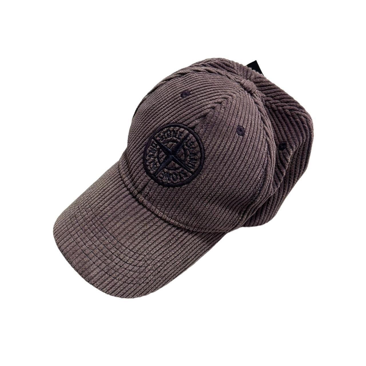 Stone Island Corduroy Compass Logo Hat