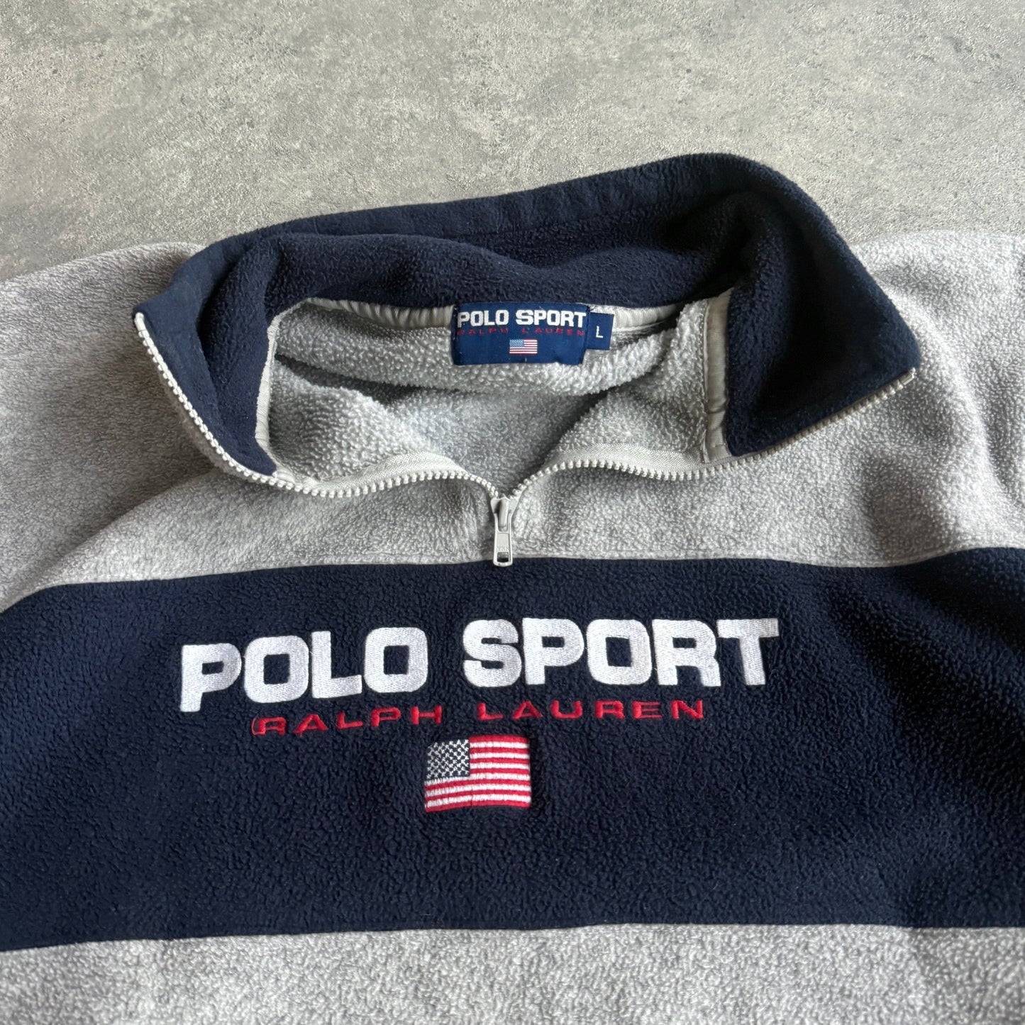 Polo Sport Ralph Lauren 1990s 1/4 zip Polartec fleece jacket (L)