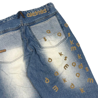 Akademiks Spellout Embroidered Letter Jeans ( W36 )