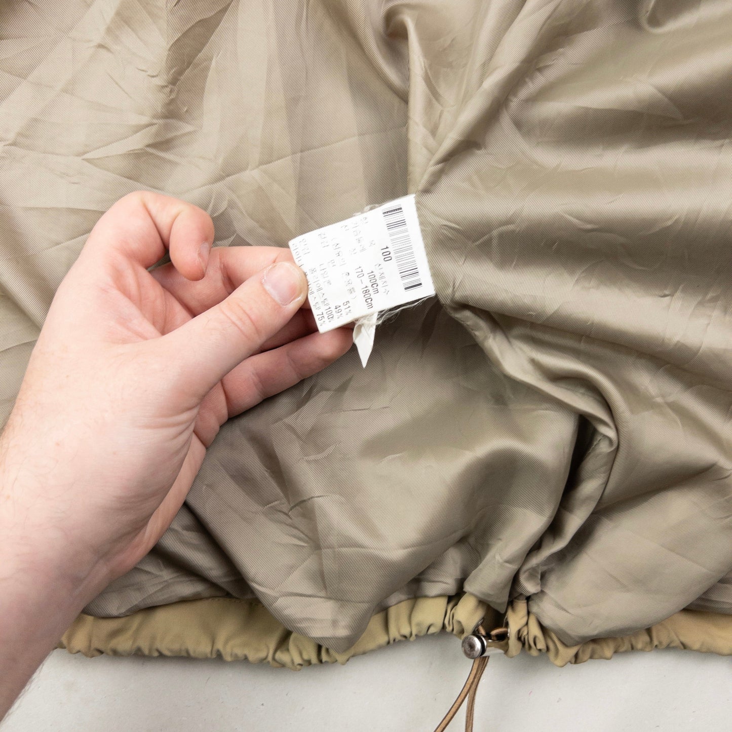 Vintage 90s YSL Yves Saint Laurent Harrington Jacket Size L | Large, Beige