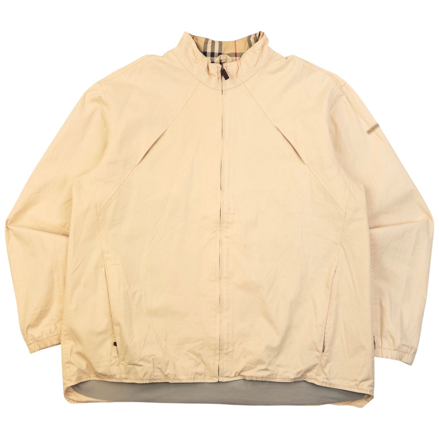 Vintage 2000s Burberry Golf Waterproof Jacket Size L | Large, Beige