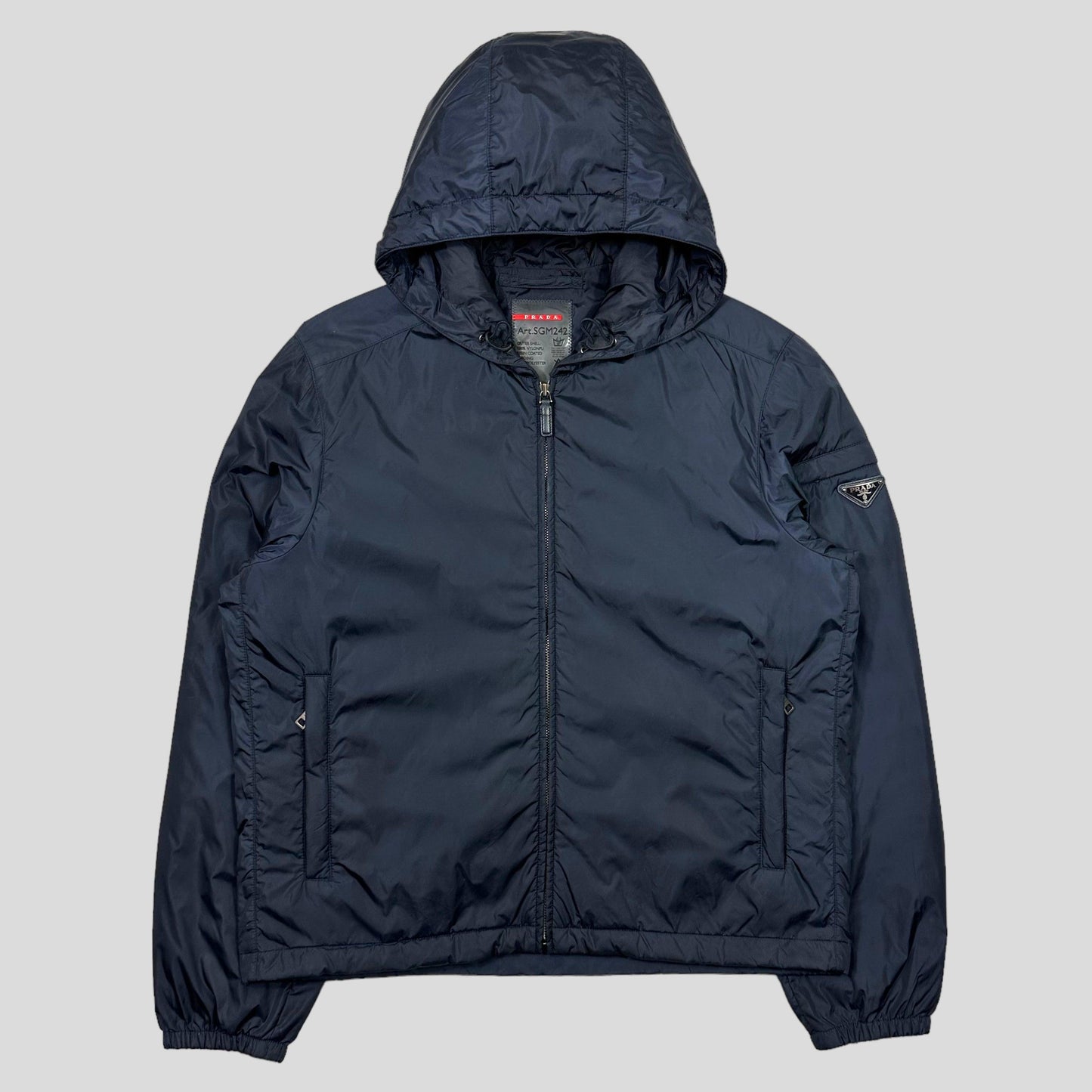 Prada Milano 2013 Midnight Navy Padded Nylon Windbreaker - M/L