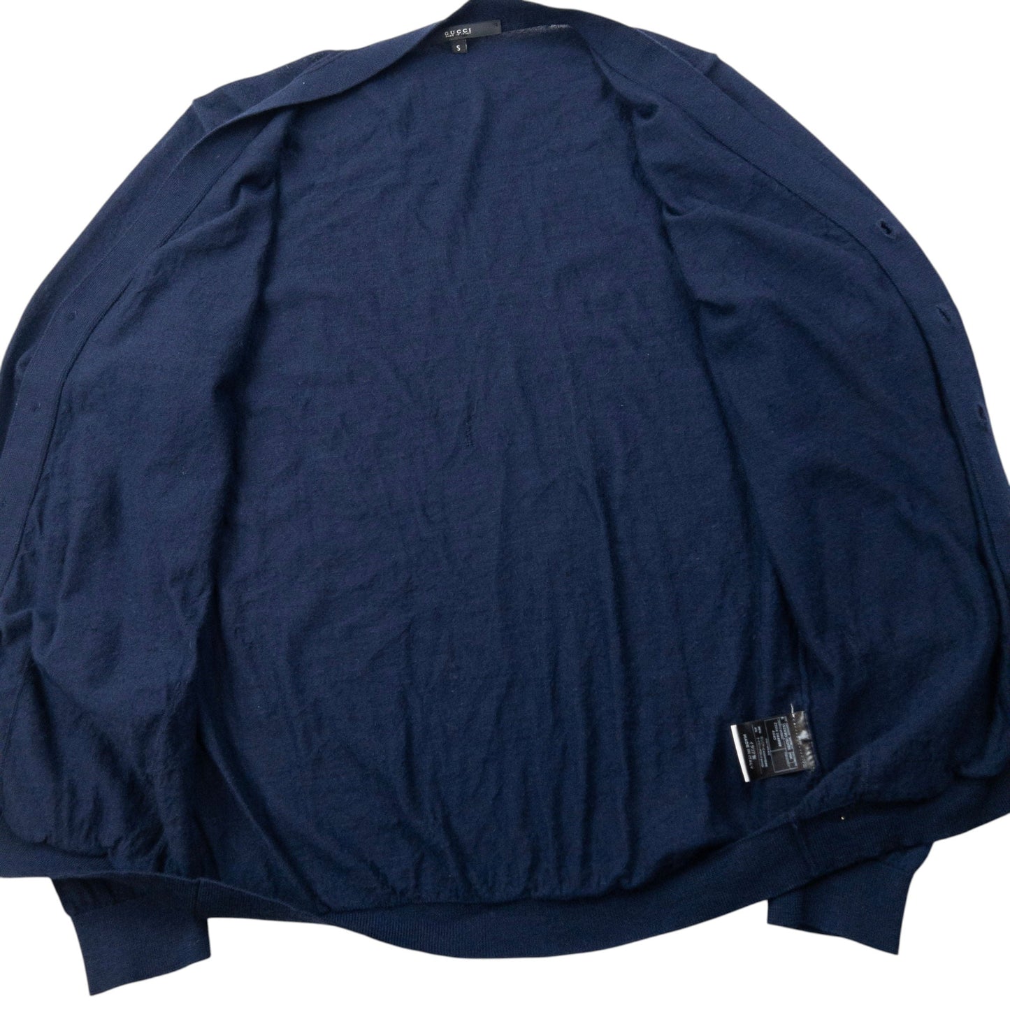 Vintage 2000s Gucci Lightweight Cashmere Cardigan Size S | Small, Navy
