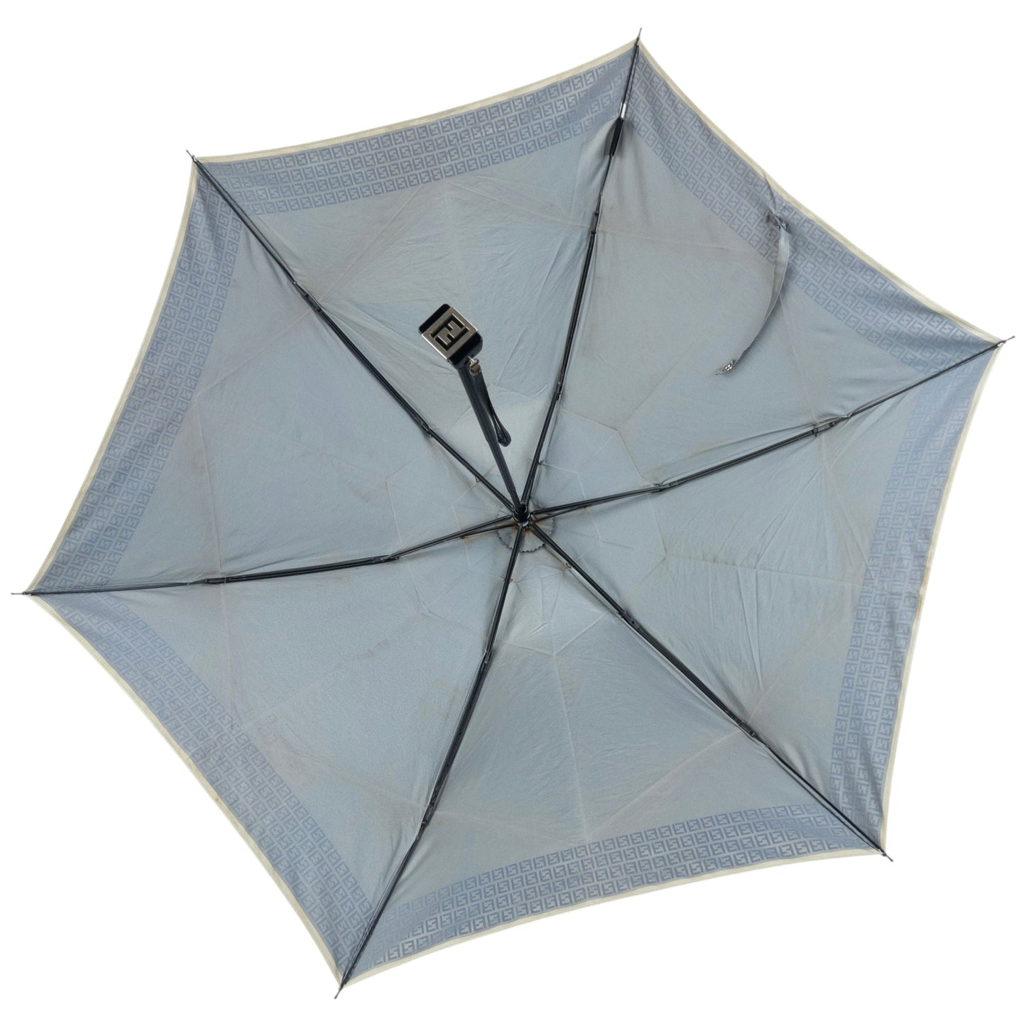 Vintage 90s Fendi Iridescent Monogram Umbrella | O/S, Grey