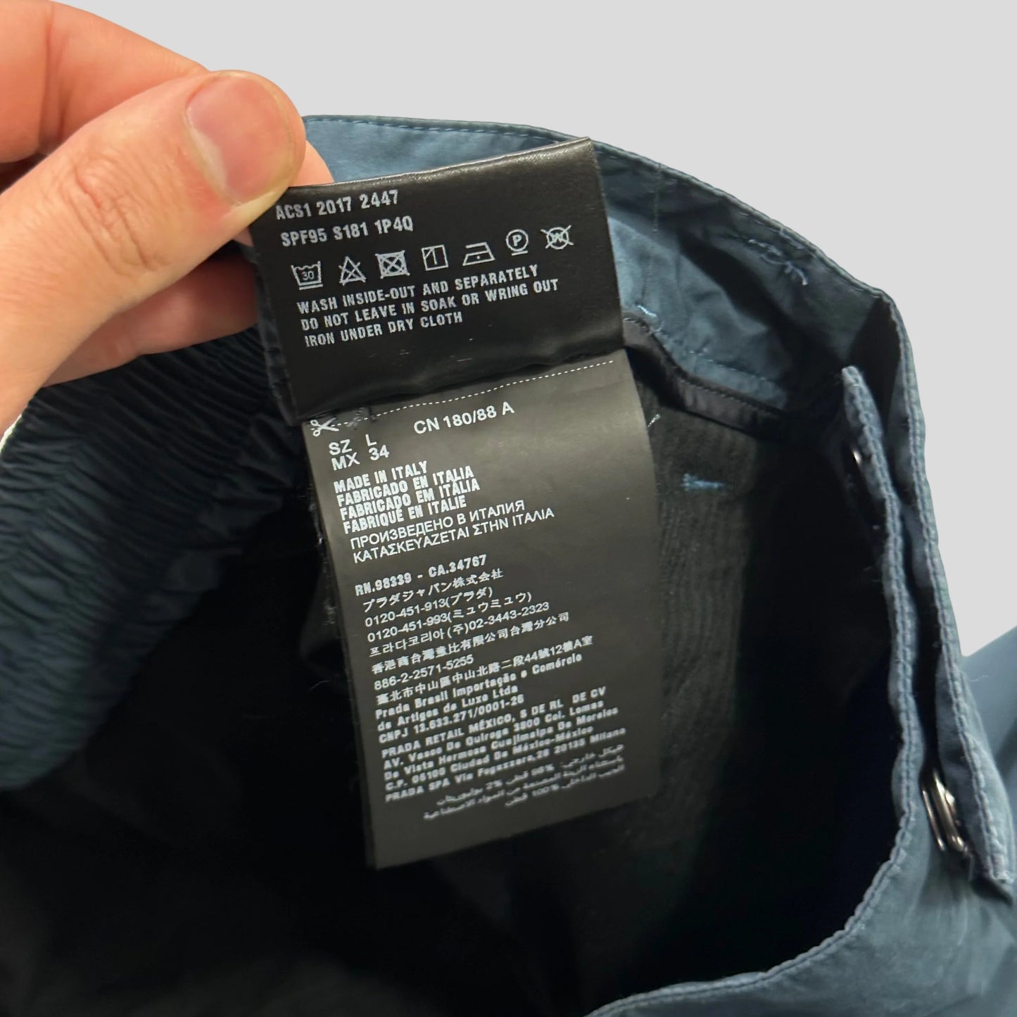 Prada Milano 2017 Rubber Logo Tech Trousers - M/L