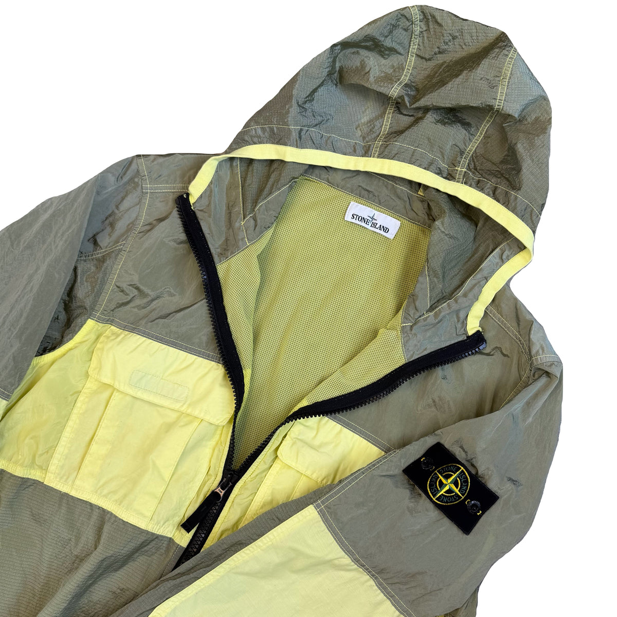 Stone Island SS/19 Nylon Metal Watro Ripstop Jacket In Khaki Green (XL) | Green, Green