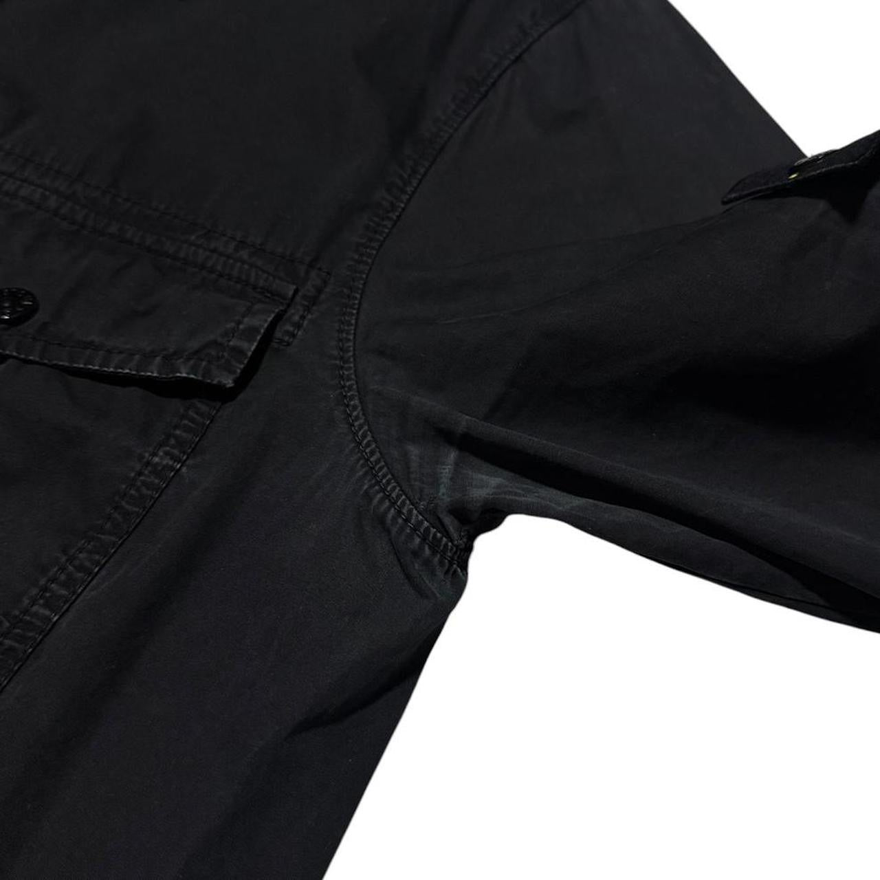 Stone Island Black Canvas Overshirt | Small, Black