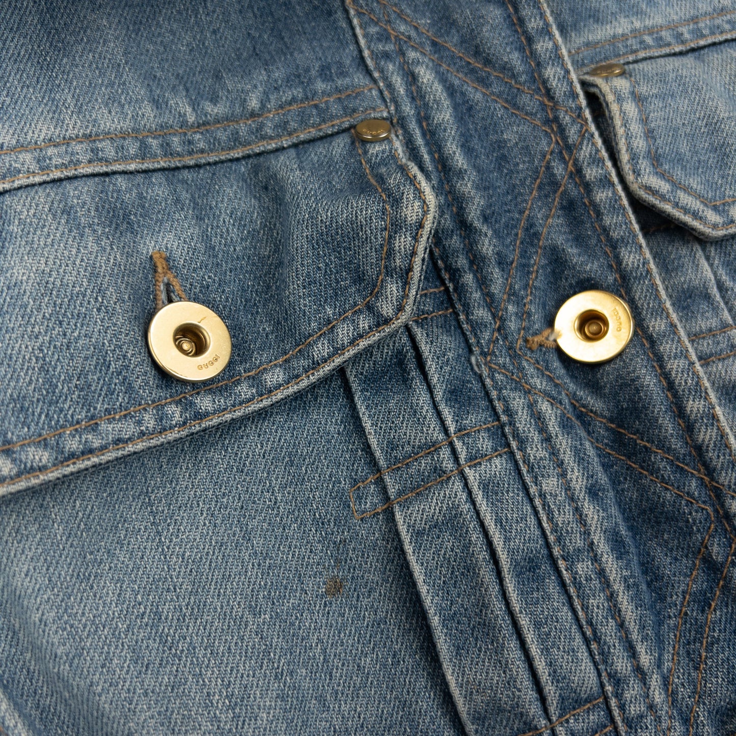 Vintage 2000s Gucci By Tom Ford Button Up Denim Jacket Womens Size S | Small, Blue