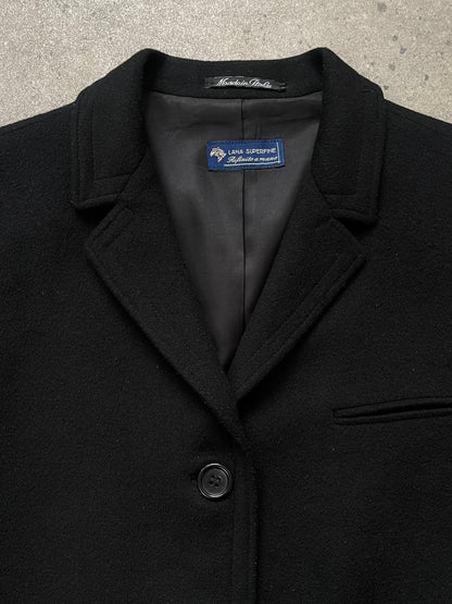 Vintage 1990s Wool Cashmere Single Breasted Coat - M
