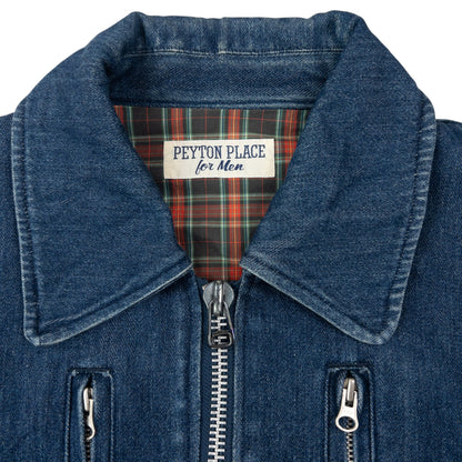 Vintage 90s PPFM Zip Up Denim Jacket Size M | Medium, Blue