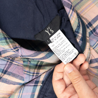 Vintage Yohji Yamamoto Checkered Cropped Linen Trousers Size W33