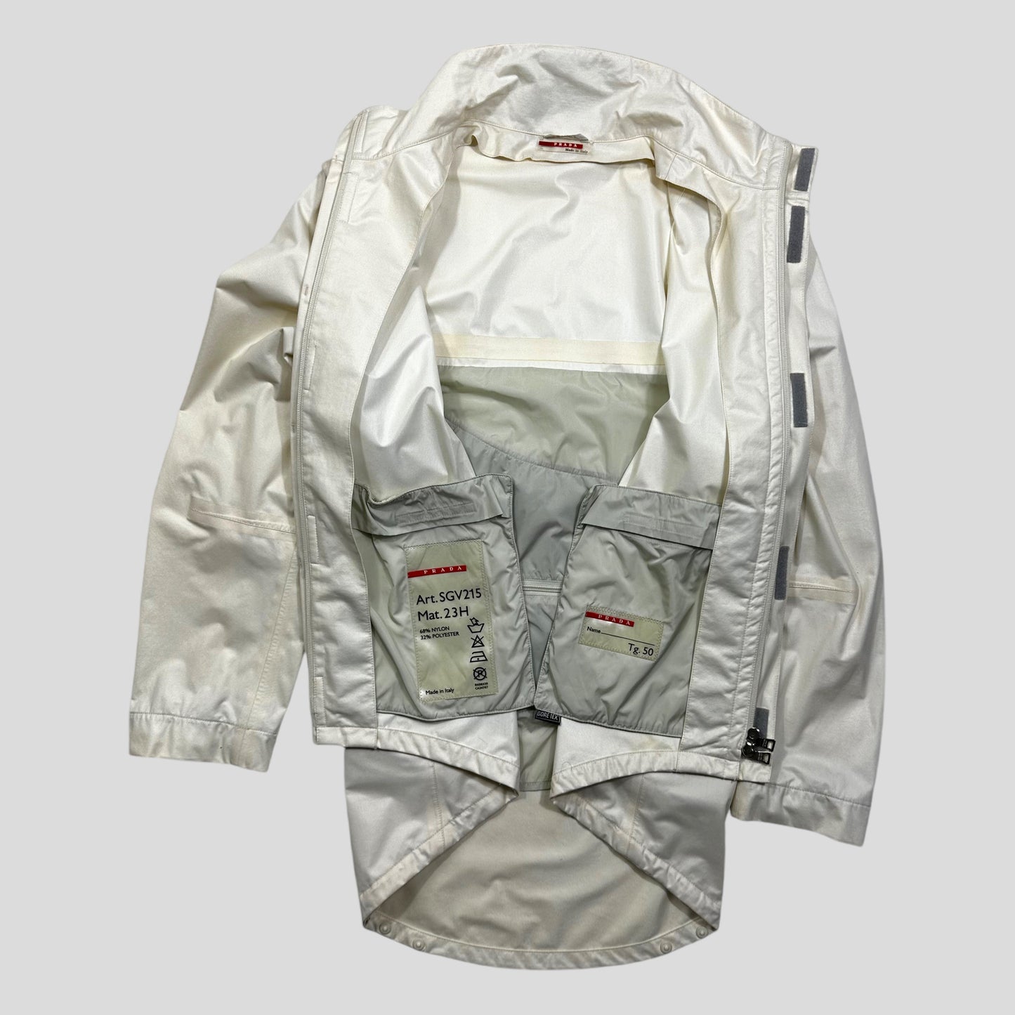 Prada Sport SS00 Goretex PTFE Modular Light-up Convertible Bag Jacket - IT50 (L) | Default Title, Multicoloured