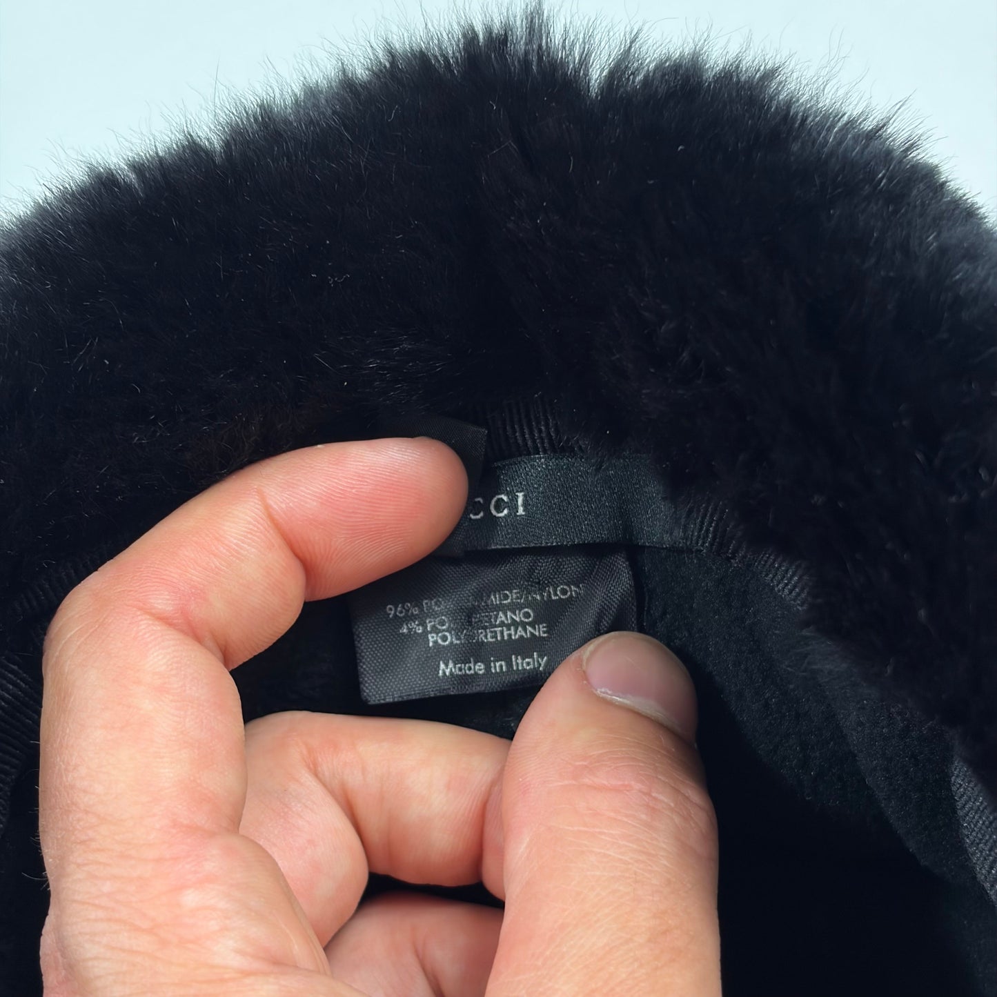 Gucci by Tom Ford 00’s Nylon Canvas Fur Trapper Hat - S | O/S, Black