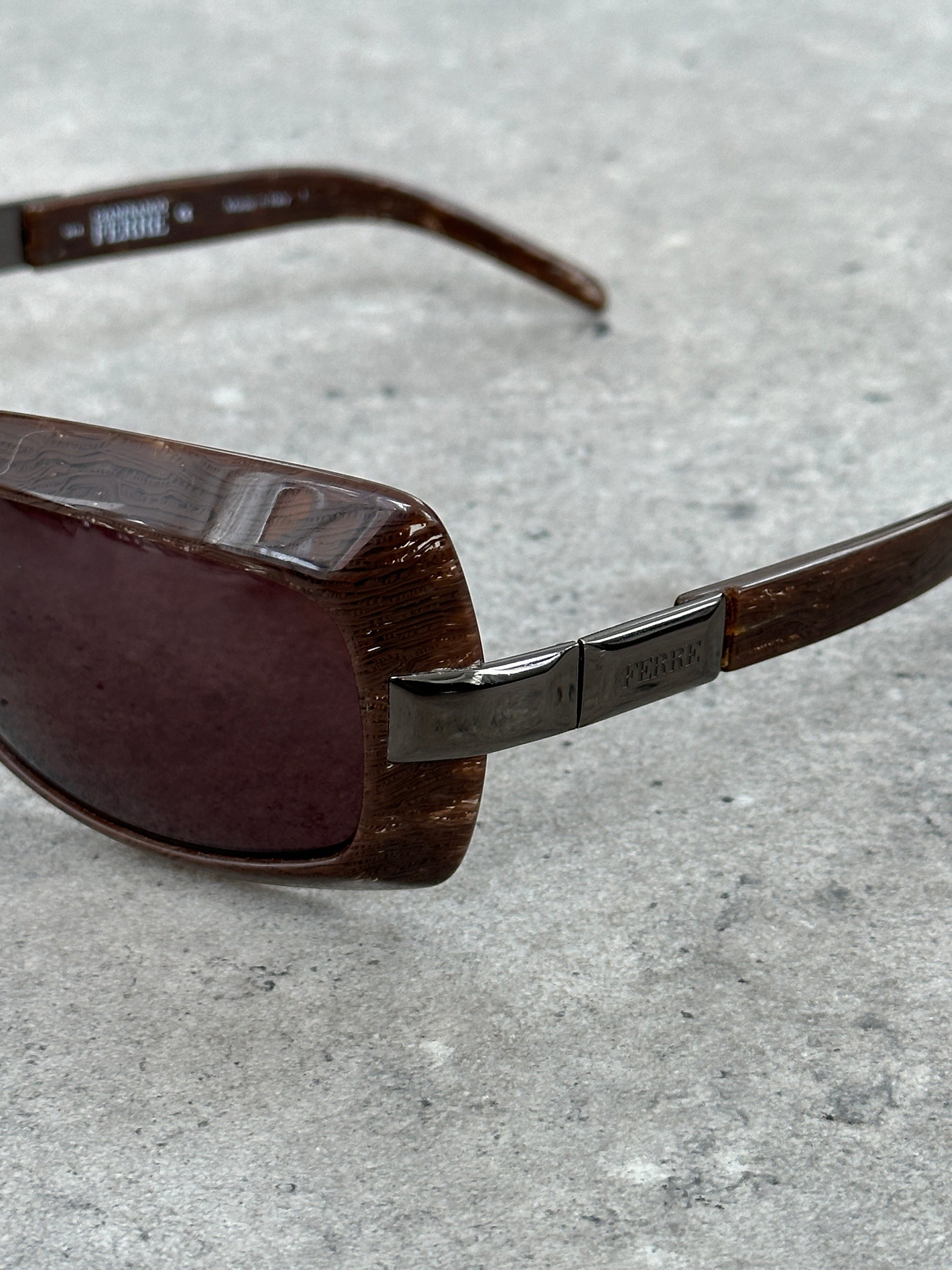 Gianfranco Ferrre 1990s Oversized Logo Sunglasses