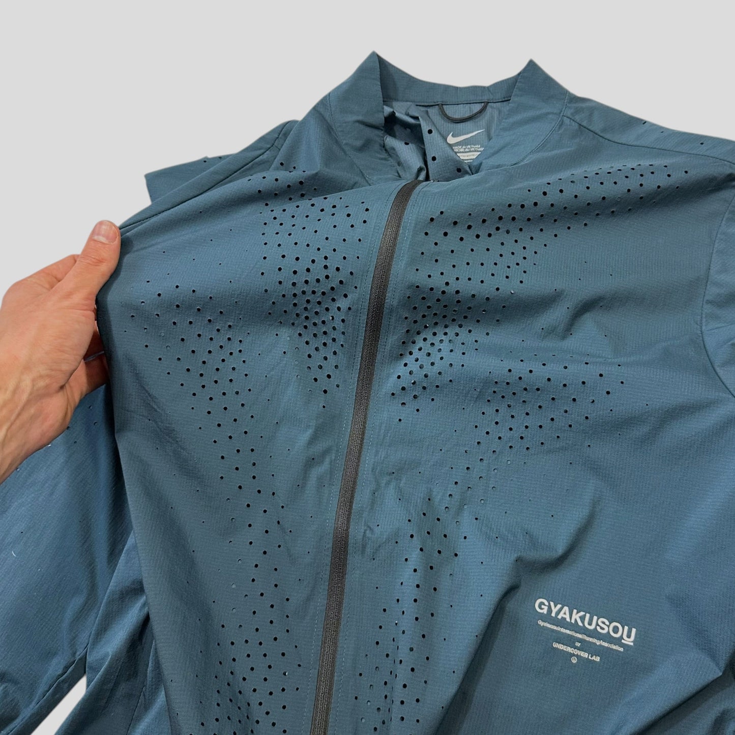 Nike x Undercover Gyakusou SS16 Laser Cut Ventilated Jacket - M/L | Default Title, Blue