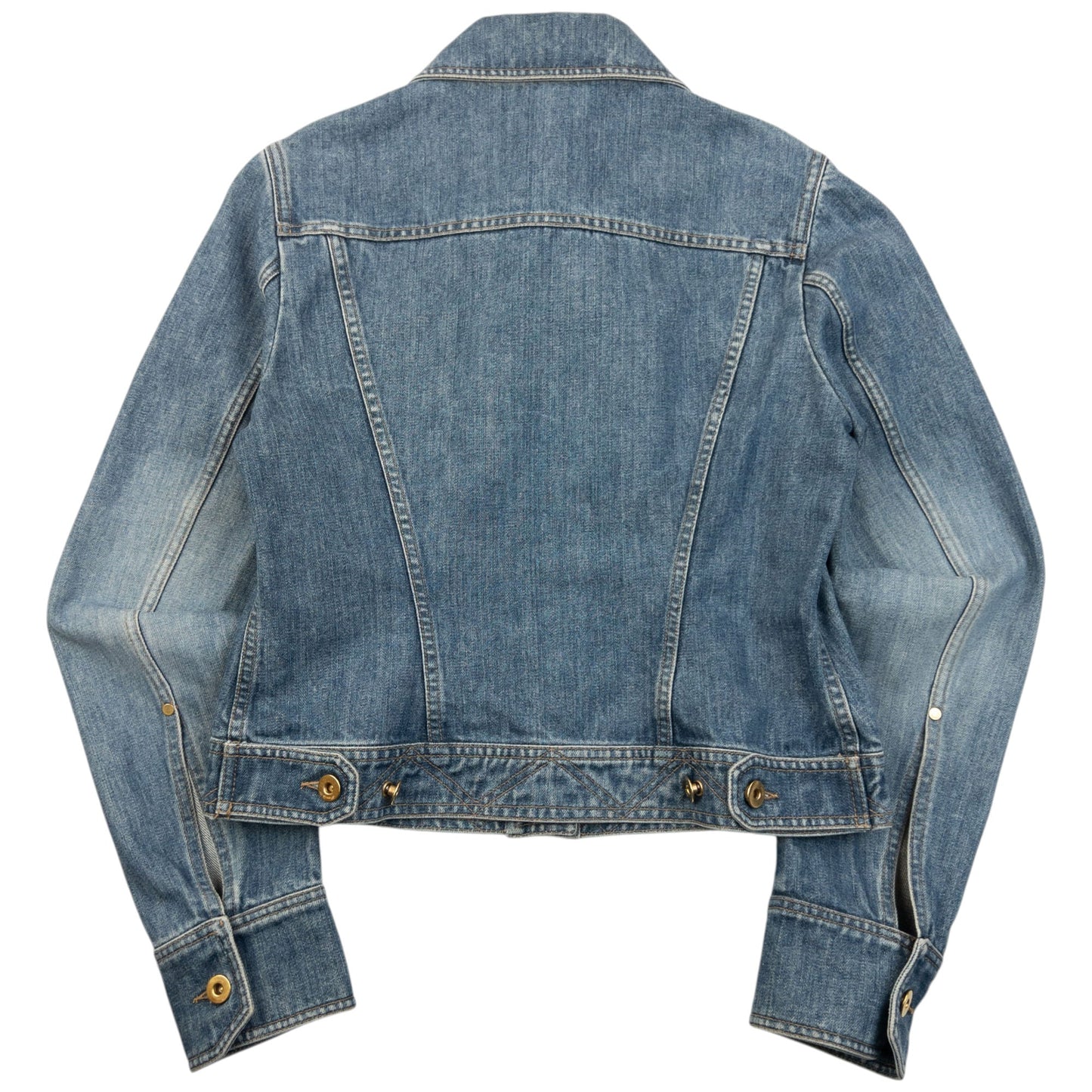 Vintage 2000s Gucci By Tom Ford Button Up Denim Jacket Womens Size S | Small, Blue