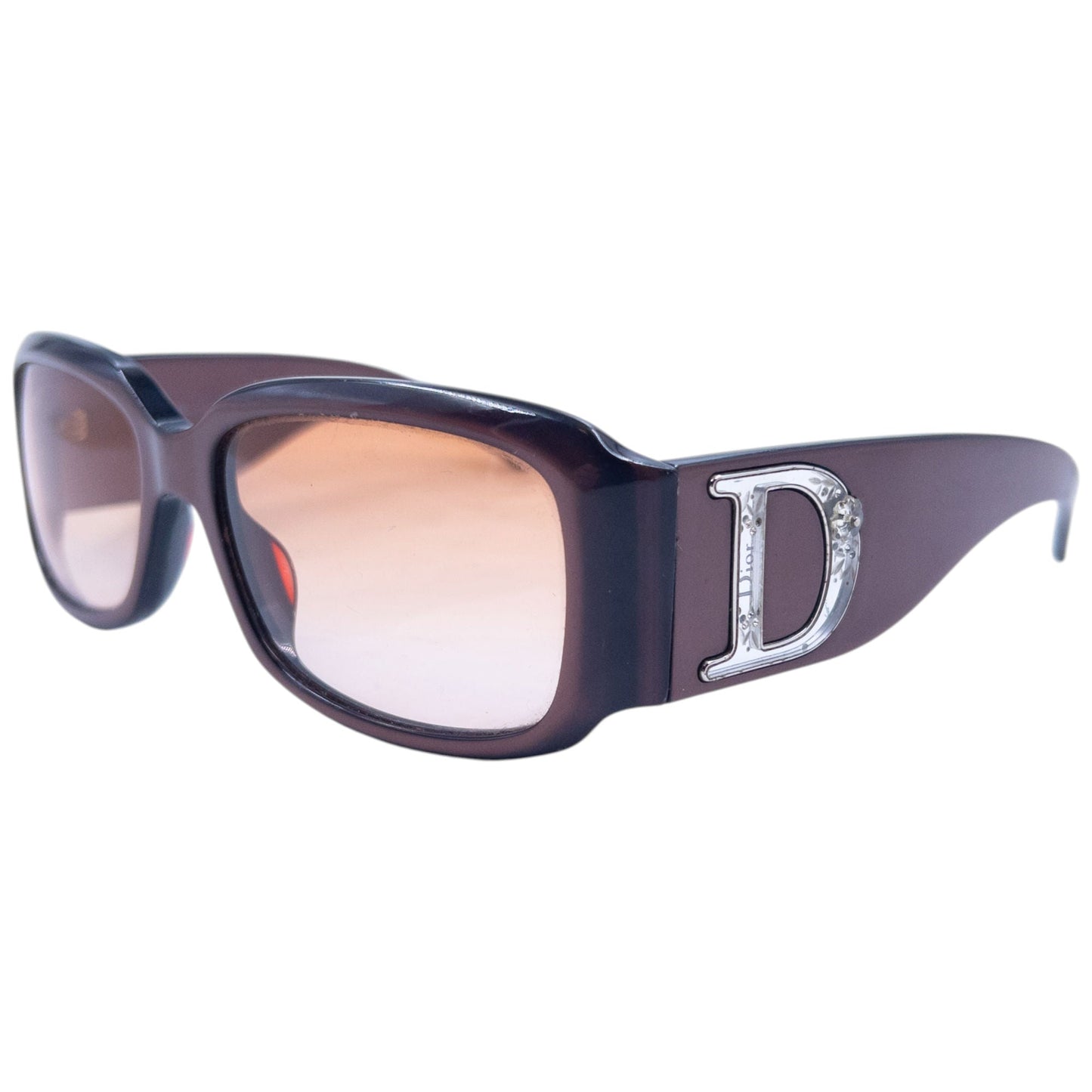 Vintage 2000s Dior Diamonte Jewel Sunglasses | O/S, Brown