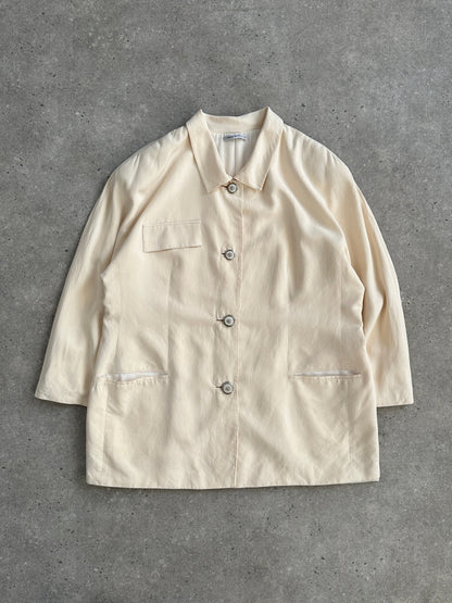 Gianni Versace Versatile 1990s Bespoke Button Pure Silk Blazer - XL