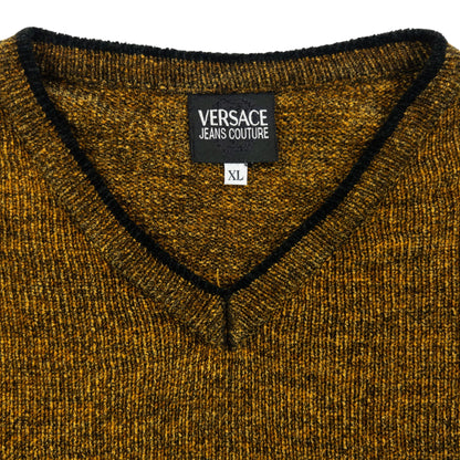 Vintage 2000s Versace Jeans Couture Knit Jumper Size XL | XL, Multicoloured