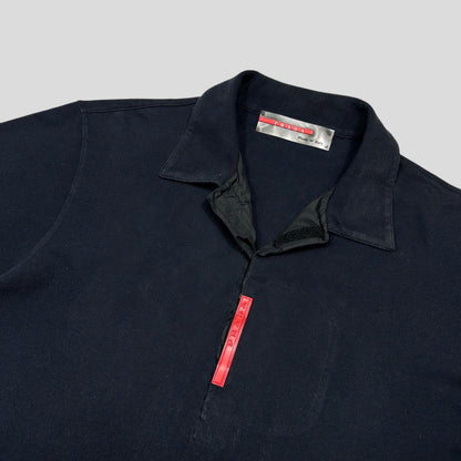 Prada Sport 1998 Vertical Logo Stash Pocket Polo Shirt - M/L