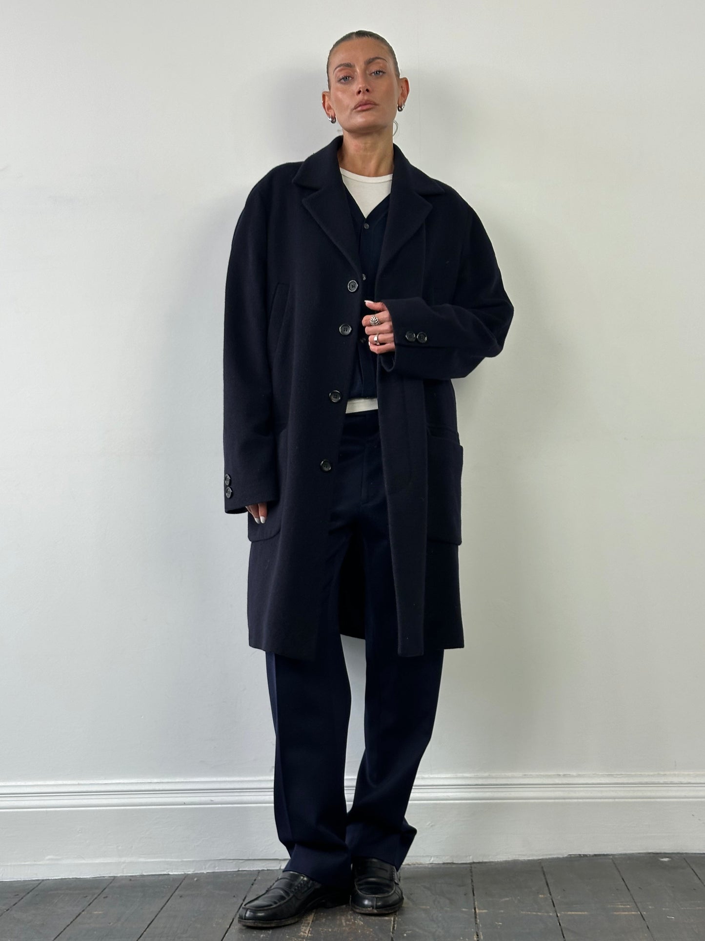 Vintage Wool Single Breasted Coat - XL/XXL