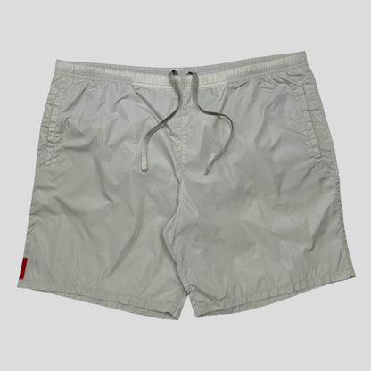 Prada Sport 2007 Nylon Red Tab Swim Shorts - IT52 (L) | Large, Grey
