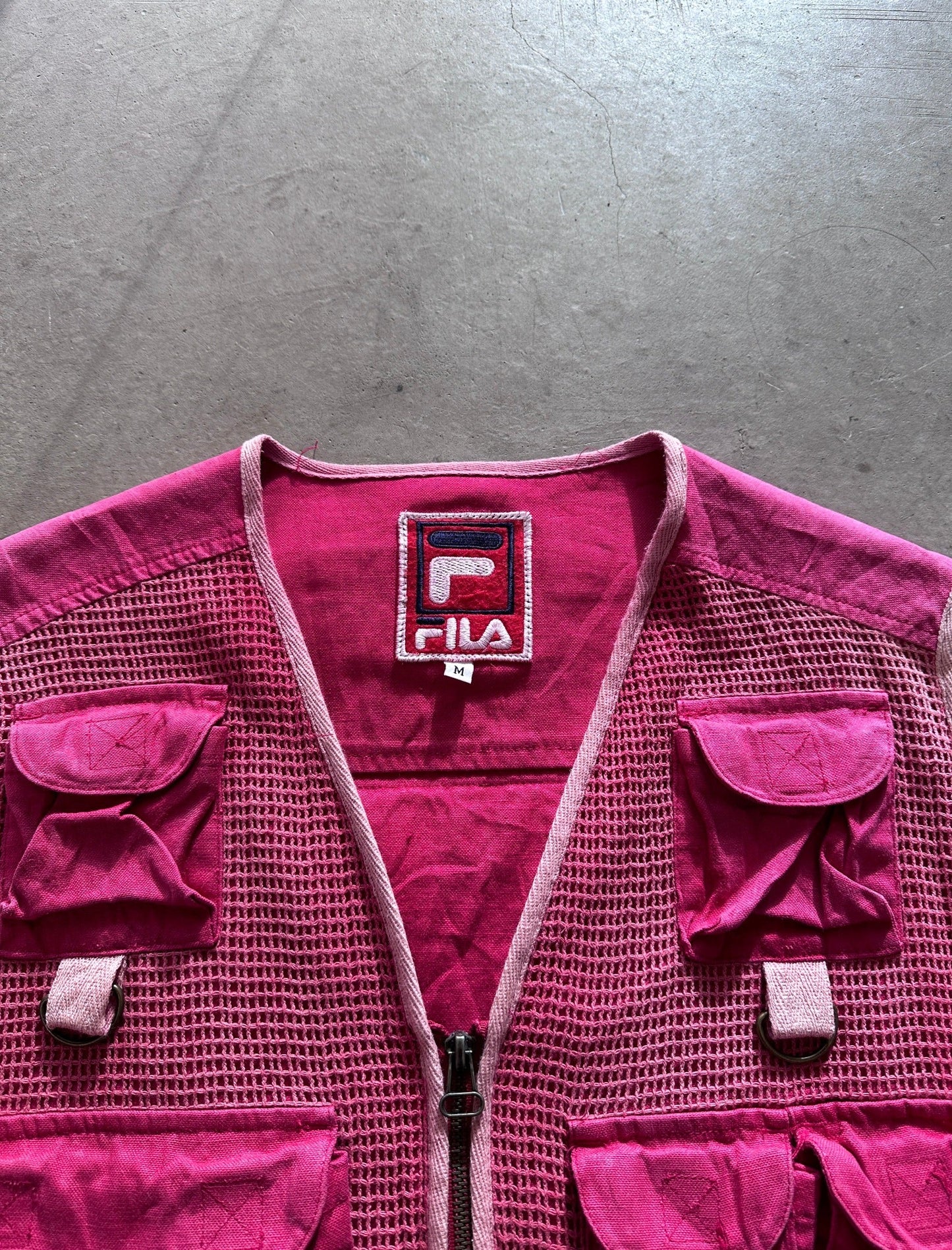 1990's Fila Mesh Vest - M | Medium, Red