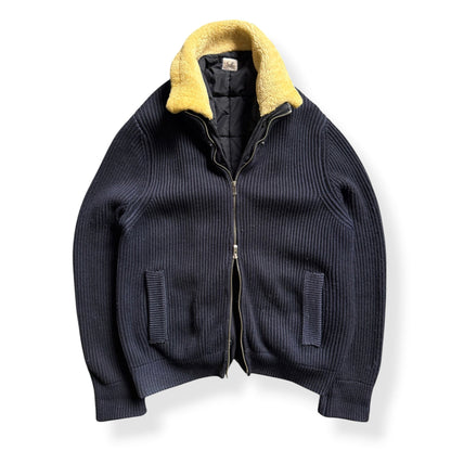 FW2006 CP Company 2in1 Knitted Jumper (L) | Large, Navy