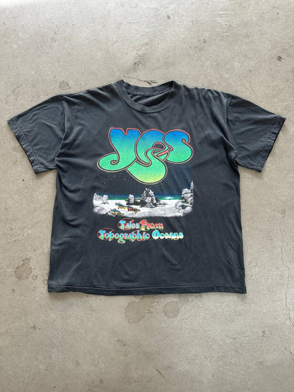 1991 YES Tales From Topographic Oceans T-Shirt - XL | X-Large, Red