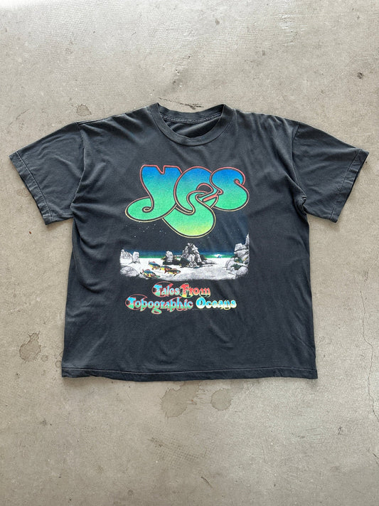 1991 YES Tales From Topographic Oceans T-Shirt - XL | X-Large, Red