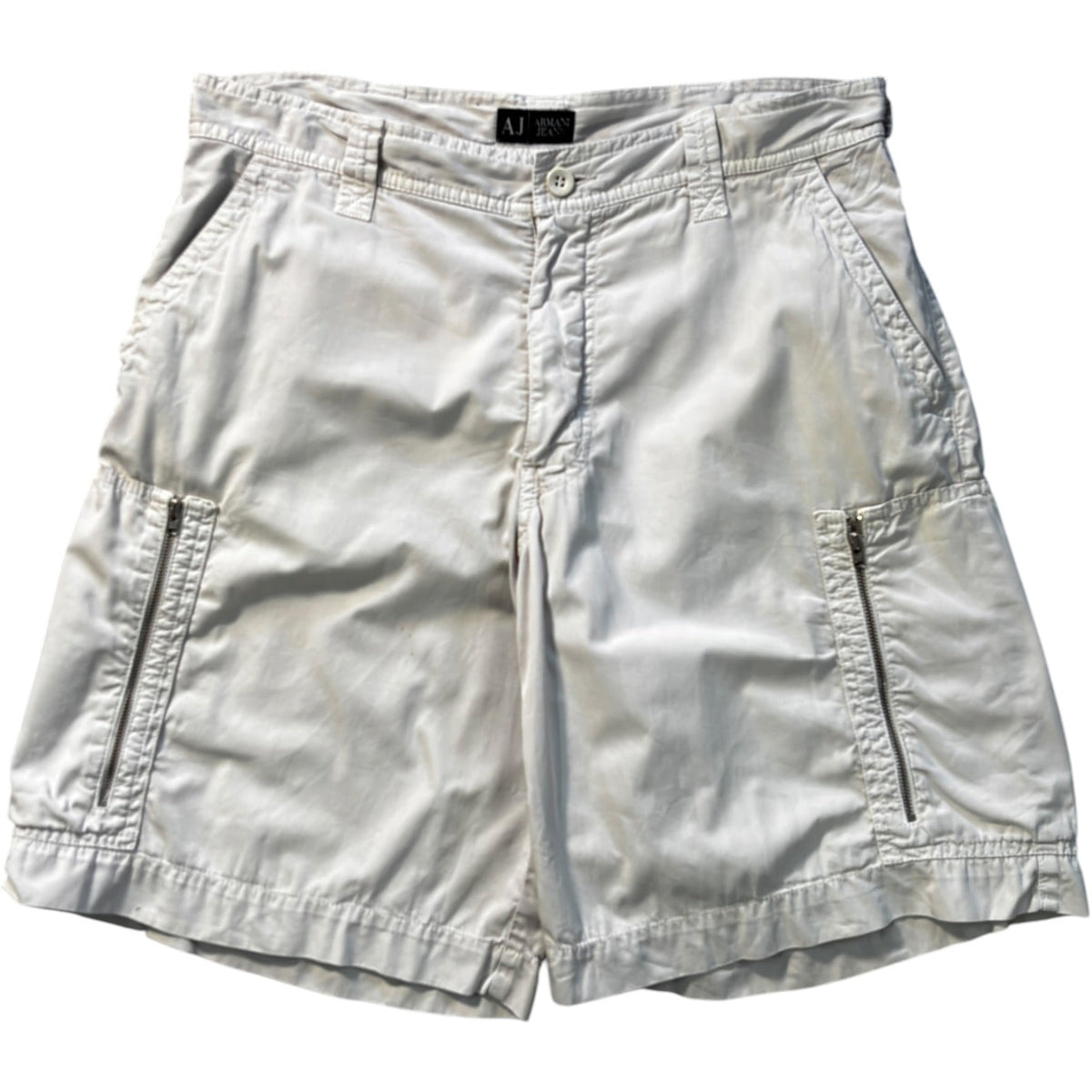 Armani Jeans 00’s Cotton Cargo Shorts W34 | W34, Cream