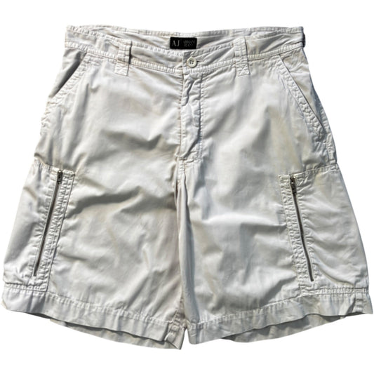 Armani Jeans 00’s Cotton Cargo Shorts W34 | W34, Cream