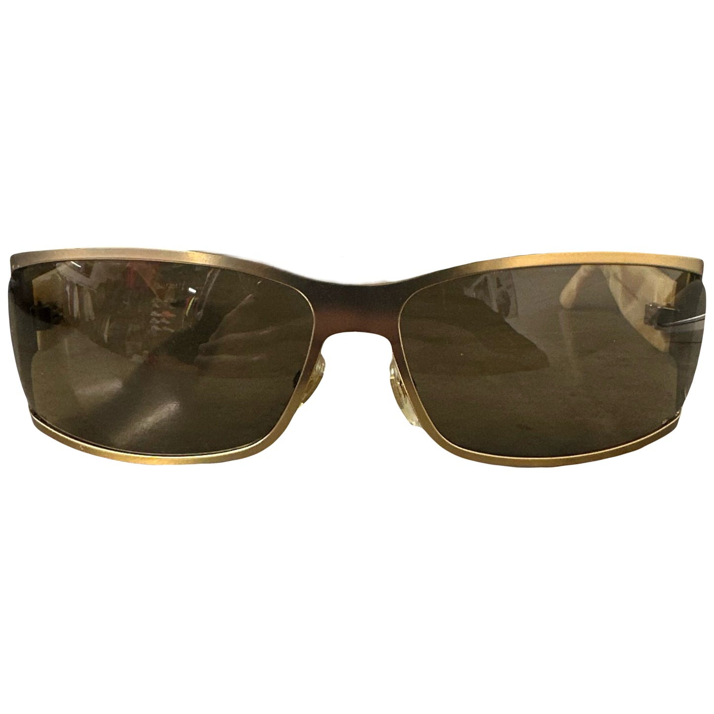 Gucci Sunglasses In Marble White & Gold
