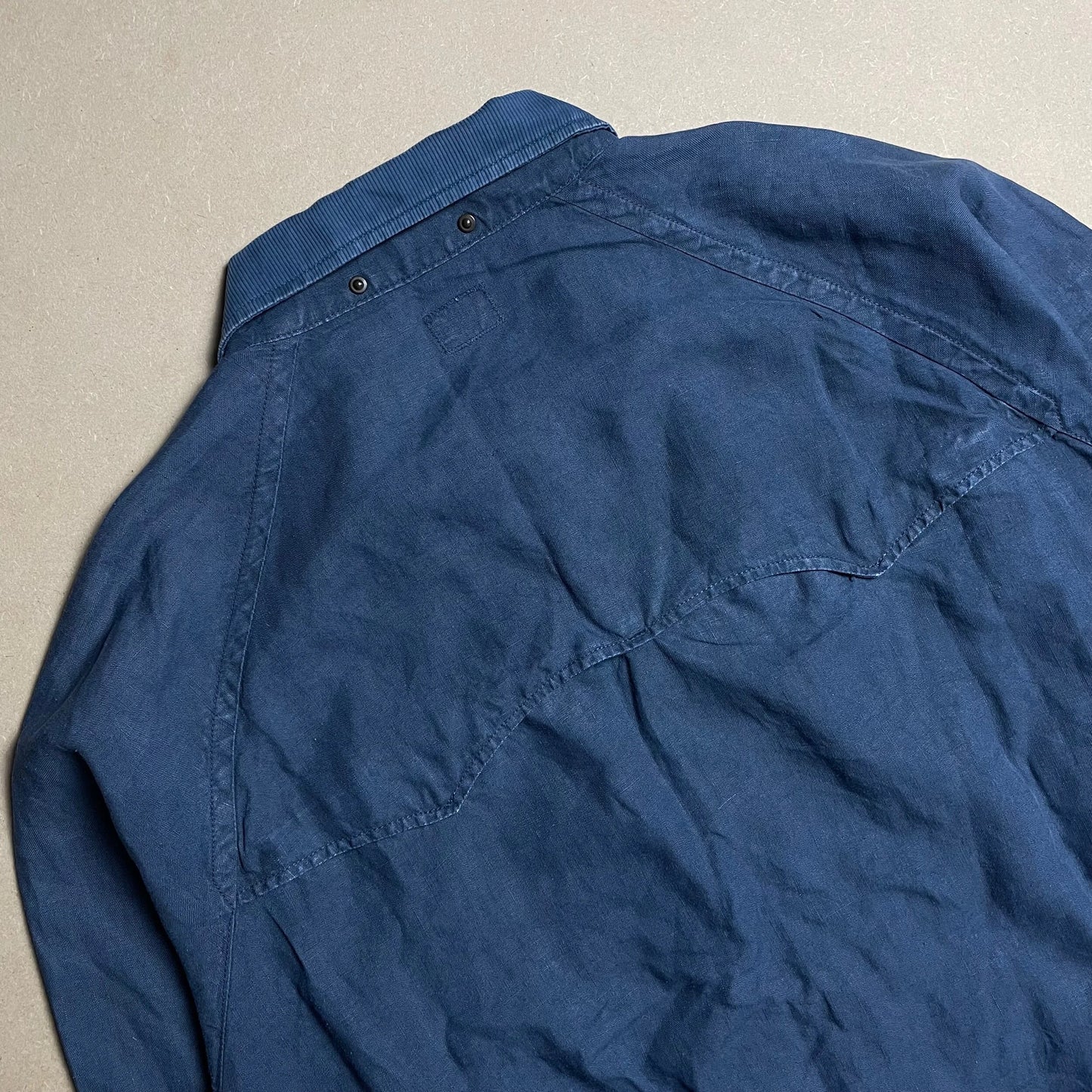 S/S 1992 C.P. COMPANY Ideas From Massimo Osti Royal Blue Rubber Flax Bomber Jacket