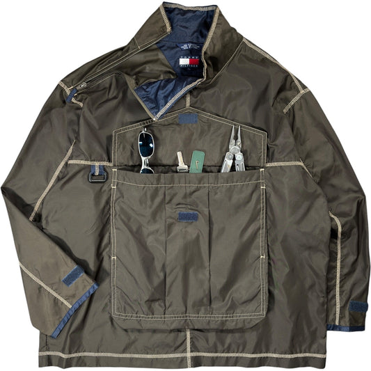 Tommy Hilfiger 00’s Shoulder Zip Jacket S | Small, Olive
