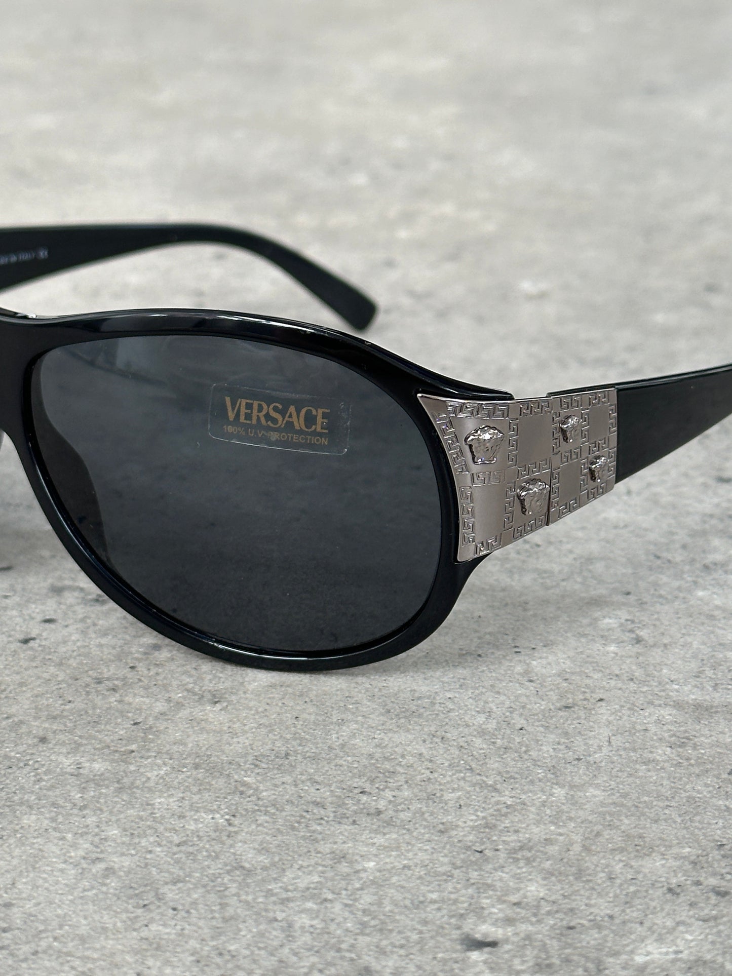 Versace 2000s Oversized Medusa Logo Sunglasses
