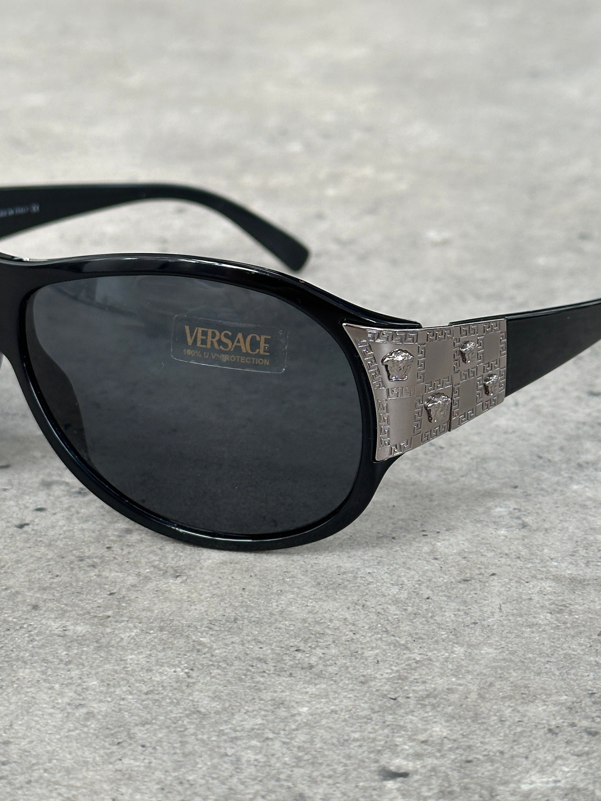 Versace 2000s Oversized Medusa Logo Sunglasses
