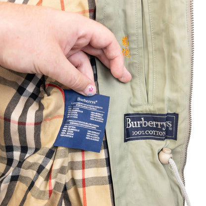 Vintage 90s Burberry Nova Check Lined Jacket Size M | Medium, Green