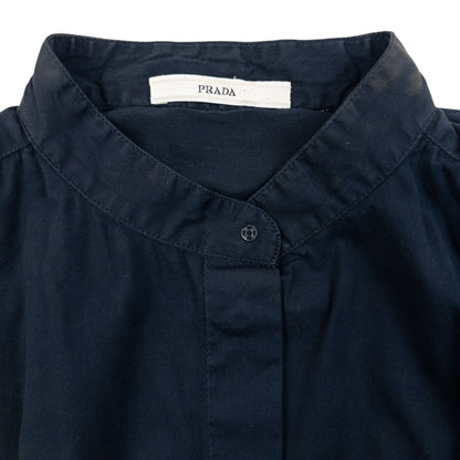 Vintage 2000s Prada Long Sleeve Button Up Shirt Womens Size S | Small, Navy