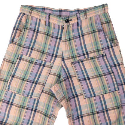 Vintage Yohji Yamamoto Checkered Cropped Linen Trousers Size W33