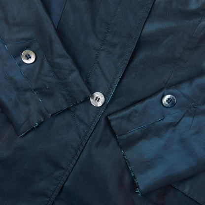 Vintage 90s Gucci By Tom Ford Iridescent Button Up Jacket Womens Size S | Small, Navy